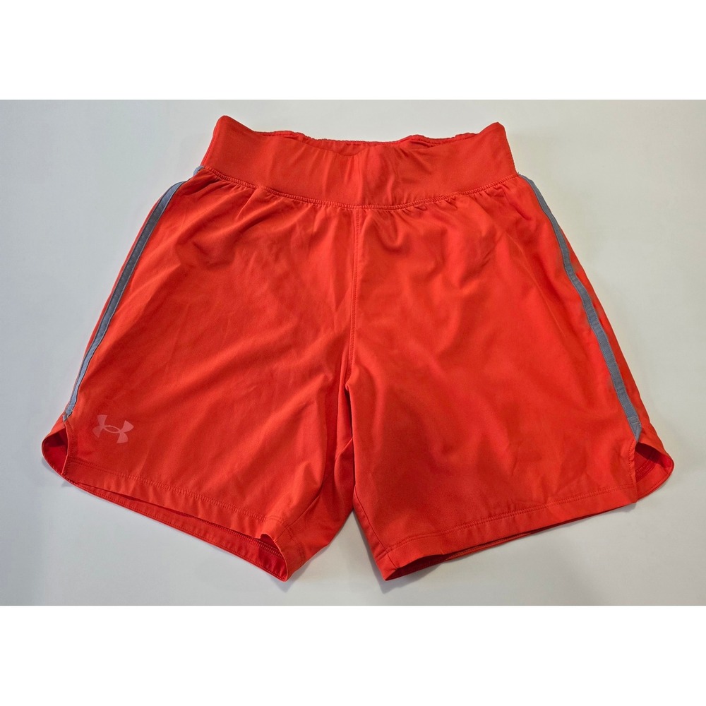 Under Armour Heatgear Orange Fitted Running Shorts Men S Speedpocket‎ Zip Pocket